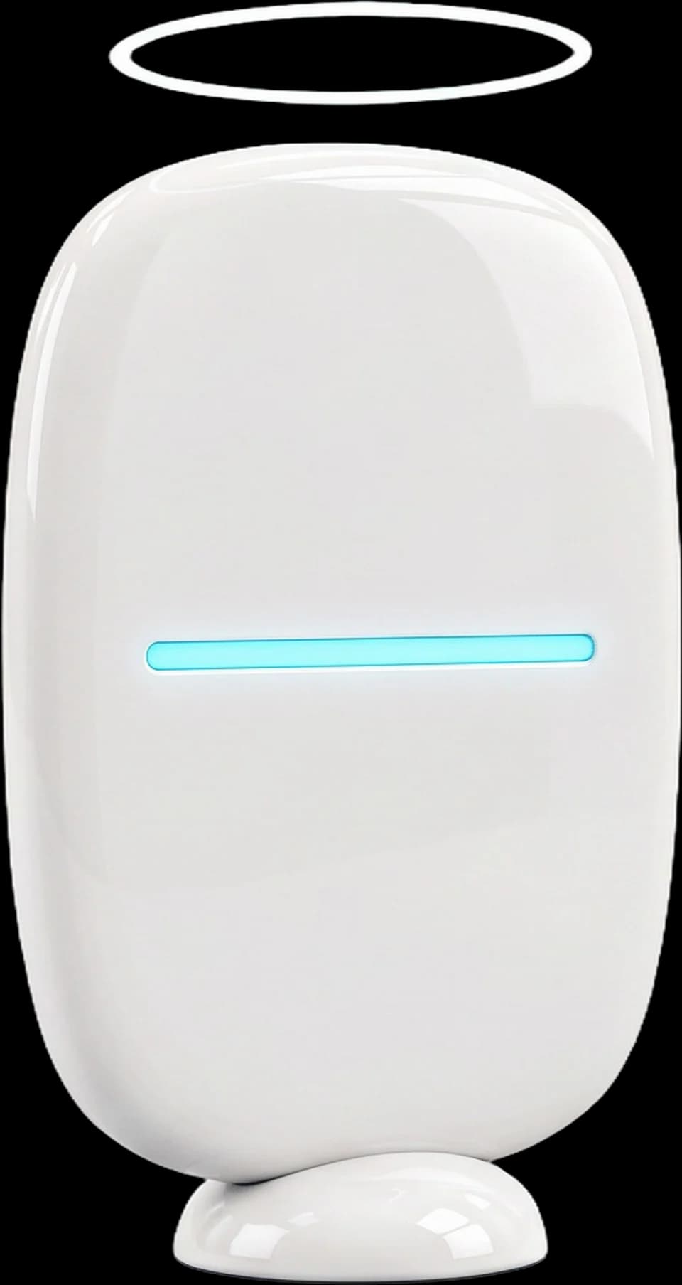 OPTIMA’s Perfect Shift plaque: a white glossy plaque with a cyan glow and one perfectly flat line.