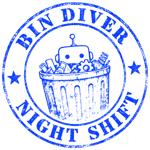 Bin Diver stamp